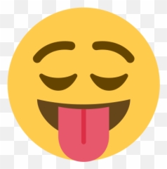 Emoji Remix on Twitter Relieved Stuck out - Smiley