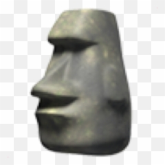 Moyai Emoji Stone Sticker - Solid