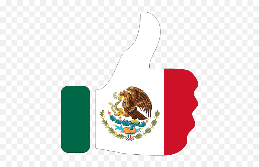 Thumbs Up With Mexican Flag - Mexico Flag Emoji,French Flag Emoji