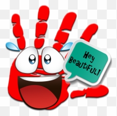 Talk To The Hand Stickers - Clip Art Print Emoji