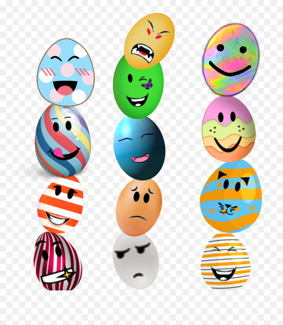 Roblox Face Eggs Collors Sticker - Happy Emoji,Emoji Eggs