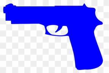 Pistol Clipart Blue Gun Pistol Blue - Transparent White Gun Png Emoji,Gun And Star Emoji