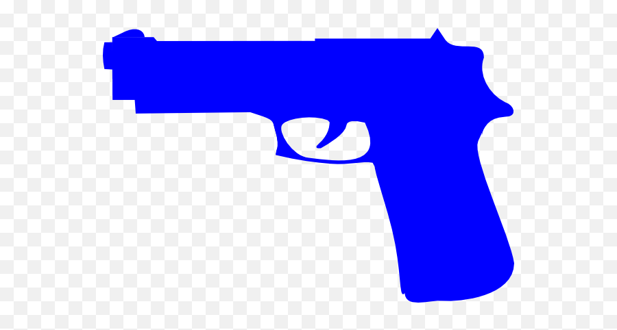 Pistol Clipart Blue Gun Pistol Blue - Transparent White Gun Png Emoji,Gun And Star Emoji