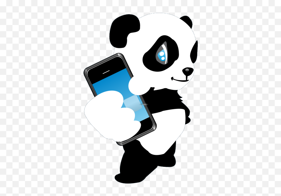 Panda With Mobile Phone Png Svg Clip Art For Web - Download Desenho Panda Com Celular Emoji,Panda Emoji Png