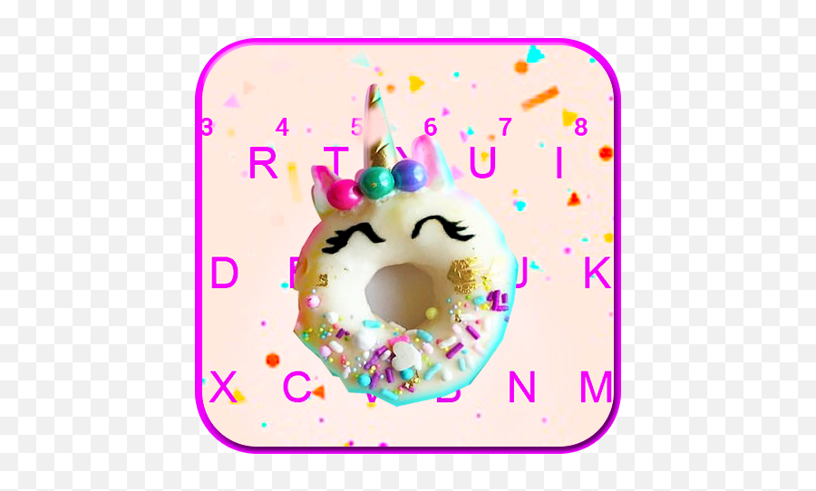 Pinky Donut Unicorn Keyboard Theme - Izinhlelo Zokusebenza Girly Emoji,Kanye Emoji Copy And Paste
