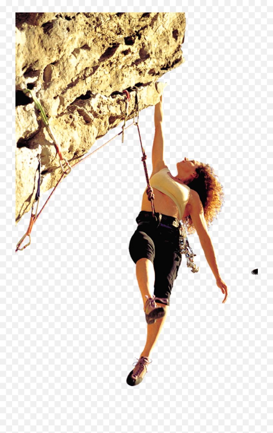 Rock Climbing Woman Sport Girl Yellow - Mountain Climbing Transparent Background Emoji,Rock Climbing Emoji