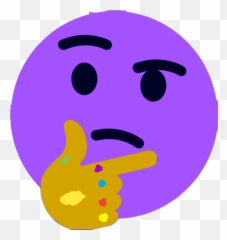 Thanos Thinking Emoji - Thanos Emoji,Thinking Emoji