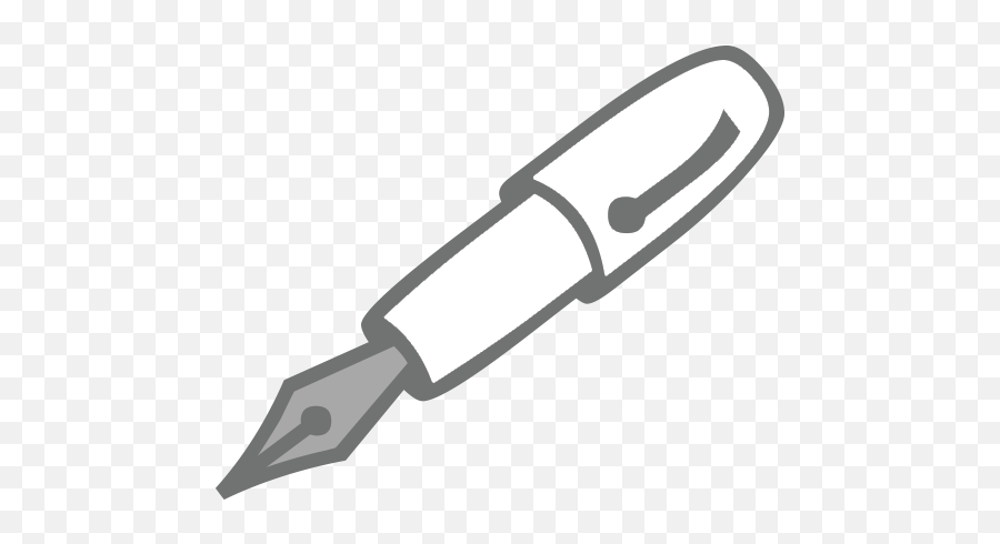 Lower Left Ballpoint Pen Emoji For Facebook Email Sms - Inkpen Clipart Black And White,Pen Emoji