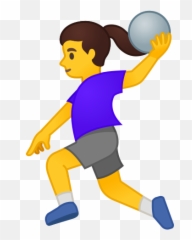 Woman Playing Handball Emoji -