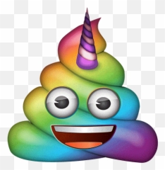 Laughing Rainbow Unicorn Poo Emoji