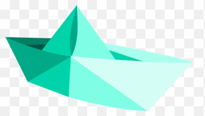 Free Folded Origami Vectors - Paper Boat Clipart Png Emoji
