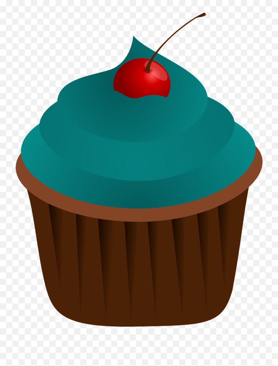Cupcake Blue Food Sweet Dessert - Cupcake Emoji,Emoji Birthday Cupcakes