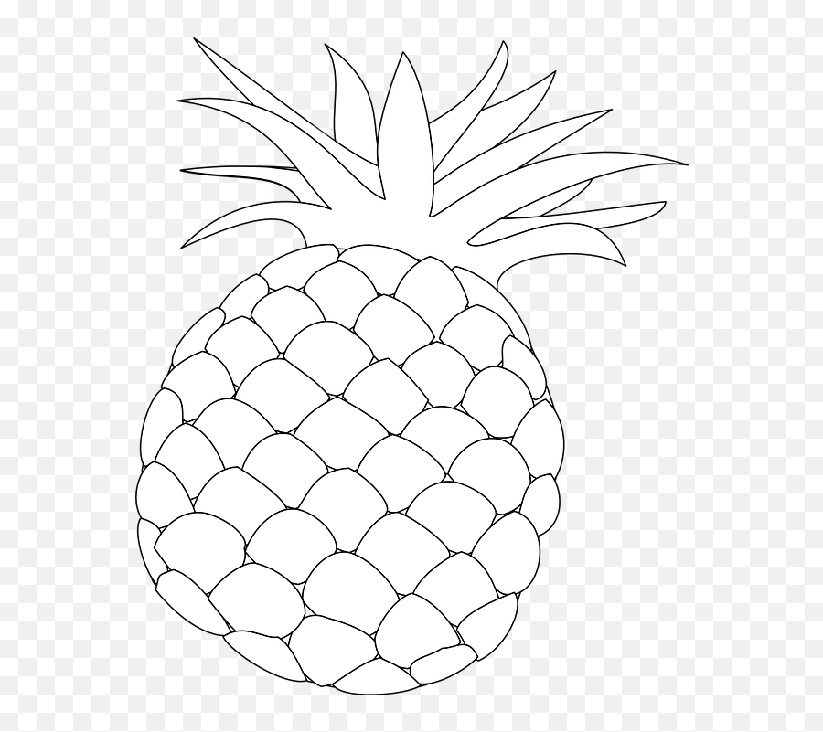 Gráficos Vectoriales Gratis En Pixabay - Pineapple Fruit Line Drawing Emoji,Apple Emojis Copy Paste