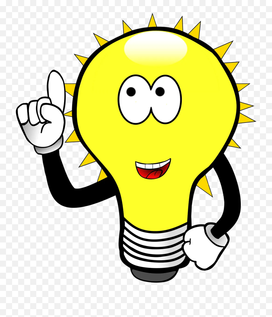 Light Bulb Idea Cartoon Graphic Yellow - Cartoon Light Bulb Clip Art  Emoji,Zen Emoticon - free transparent emoji 