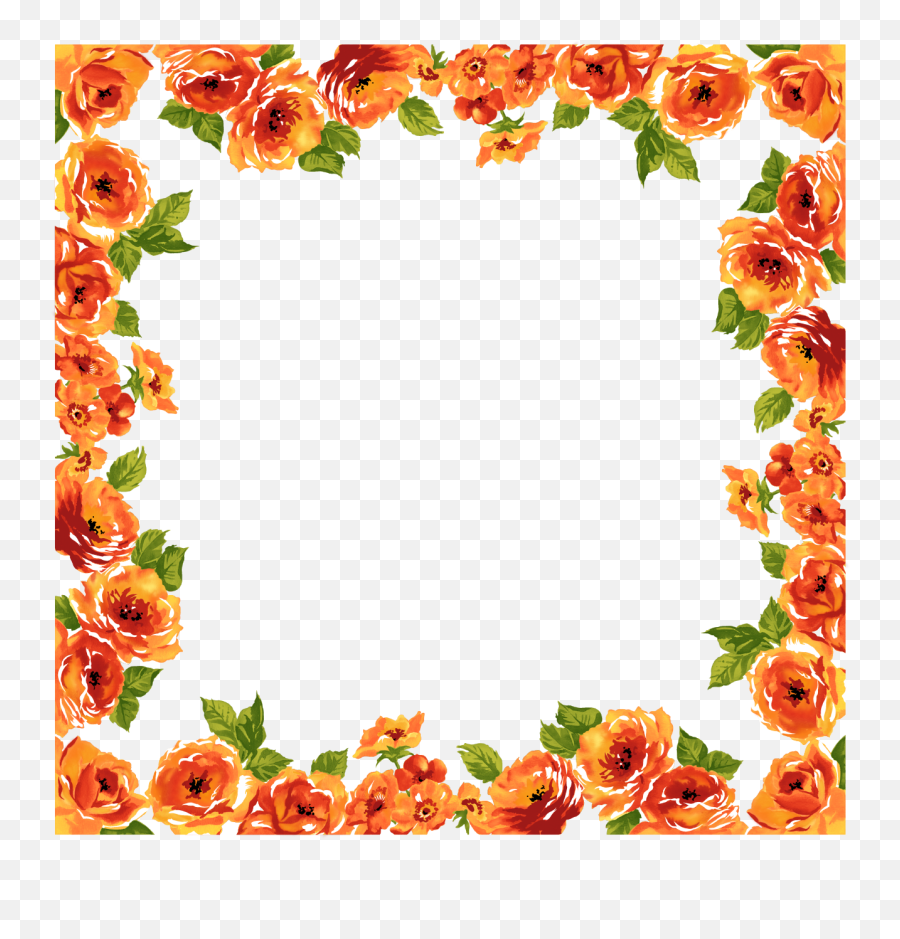 Fancy Wedding Border Transparent - Flower Transparent Border Png Emoji,Emoji Border
