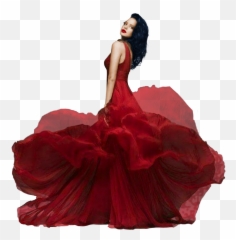 Dress Gown Ballgown Red Reddress - Girl In Png Emoji