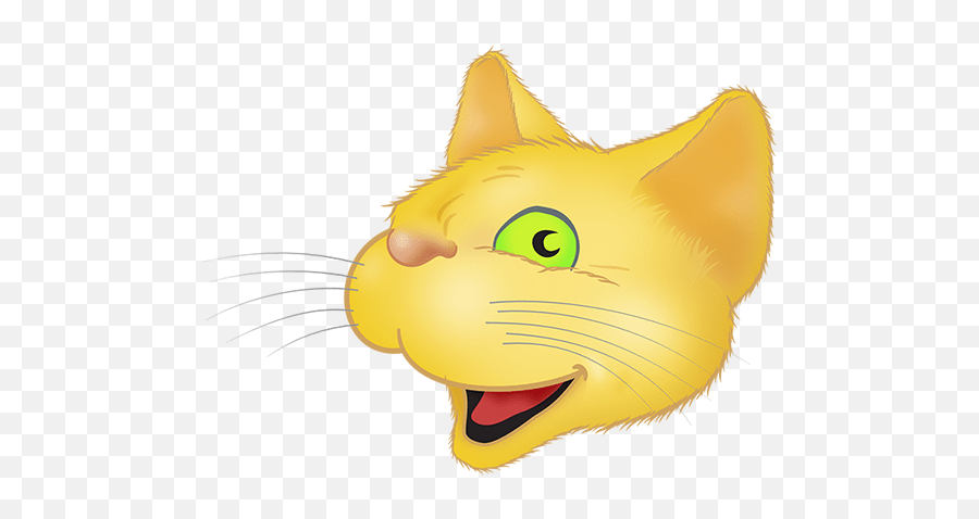 Yellow Cat Emoji - Cat Yawns,Caterpillar Emoji