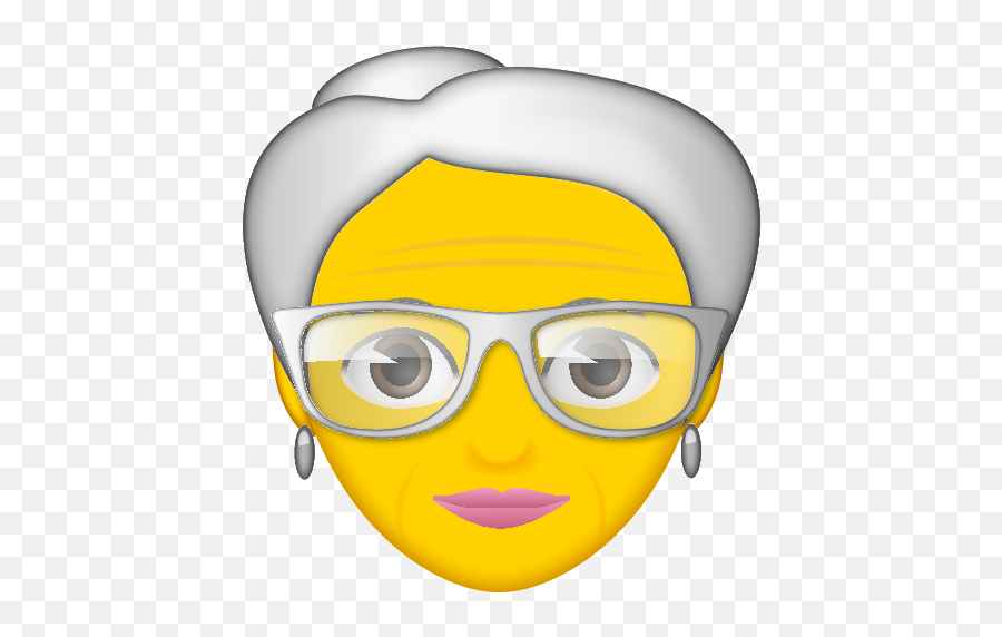 Emoji - Emoji Old Woman,Gender Neutral Emoji