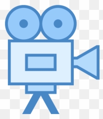 Download HD Movie Projector Icon - Video Png Blue Clipart Camera Emoji