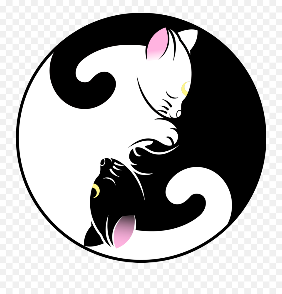 Free Yin Yang Symbol Download Free Clip Art Free Clip Art - Sailor Moon Cats Yin Yang Emoji,Ying Yang Emoji