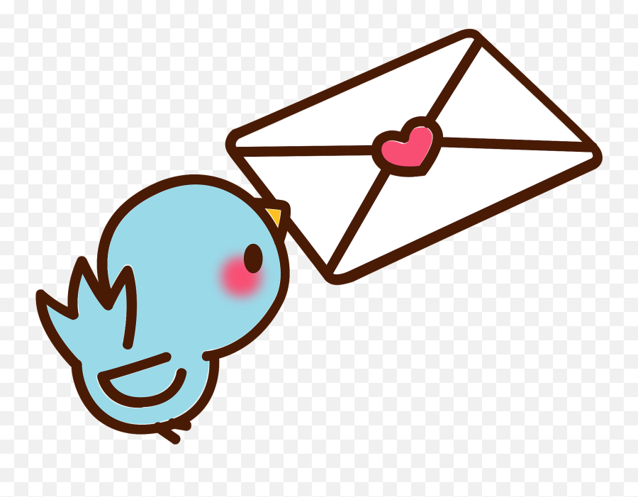 Love Letter Taken By Blue Bird Clipart Free Download Emoji,Letter And Boy Emoji