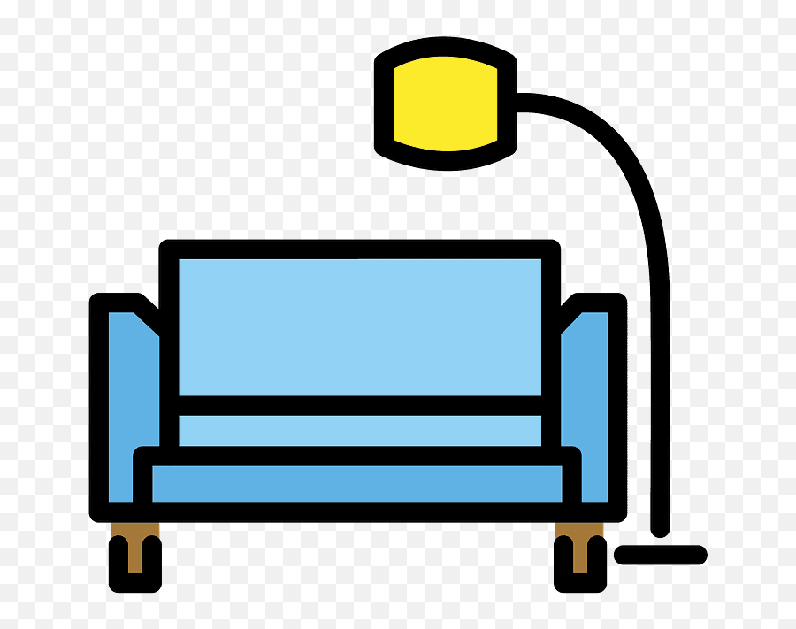 Couch And Lamp Emoji Clipart Free Download Transparent Png - Canapé Emoji,Chair Emoji