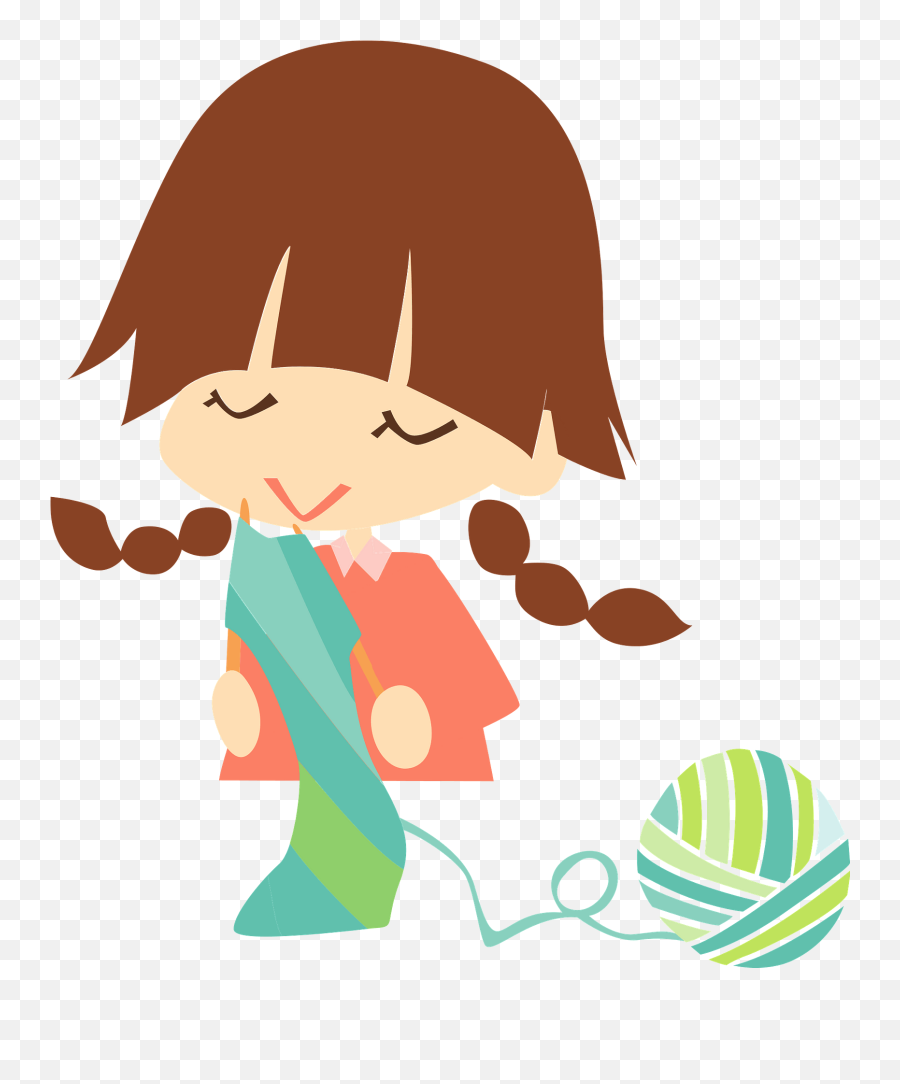 Girl Is Knitting Clipart Knitting Emoji,Knitting Emoji free