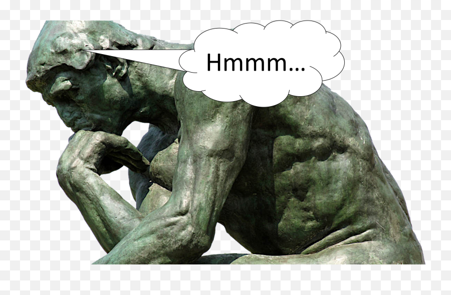The Thinker Png - This Is A Topic That Typically Generates Thinker Statue Meme Emoji,Hmmm Emoji Meme