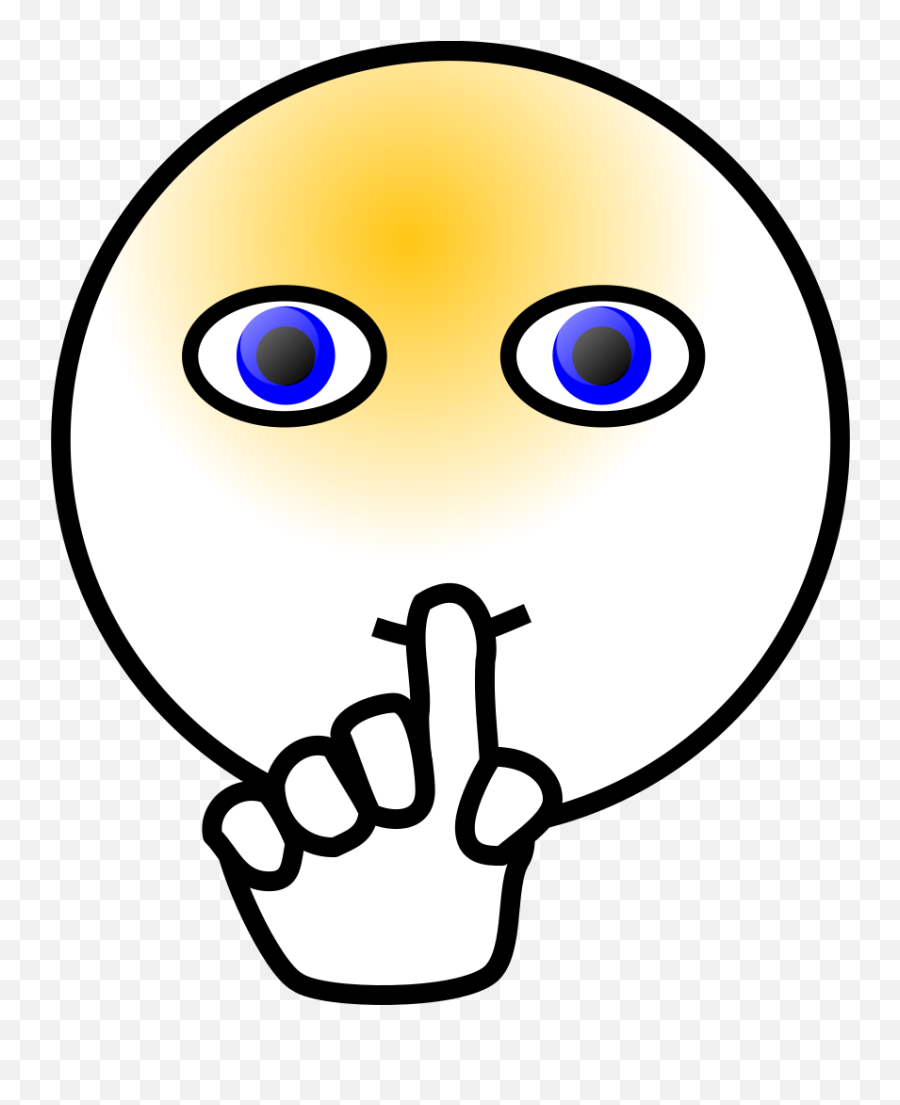 Quiet Png Svg Clip Art For Web - Download Clip Art Png Quiet Clipart Black And White Emoji,Be Quiet Emoji
