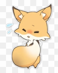 Fox Cute 2 Stickers For WhatsApp - Happy Emoji