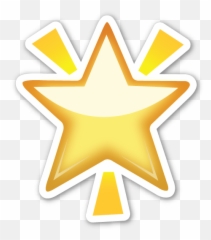 Glowing Star - Star Emoji Sticker Png,Star Emojis
