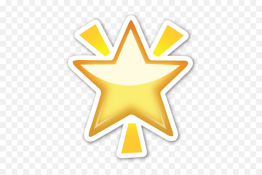 Glowing Star - Star Emoji Sticker Png,Star Emojis