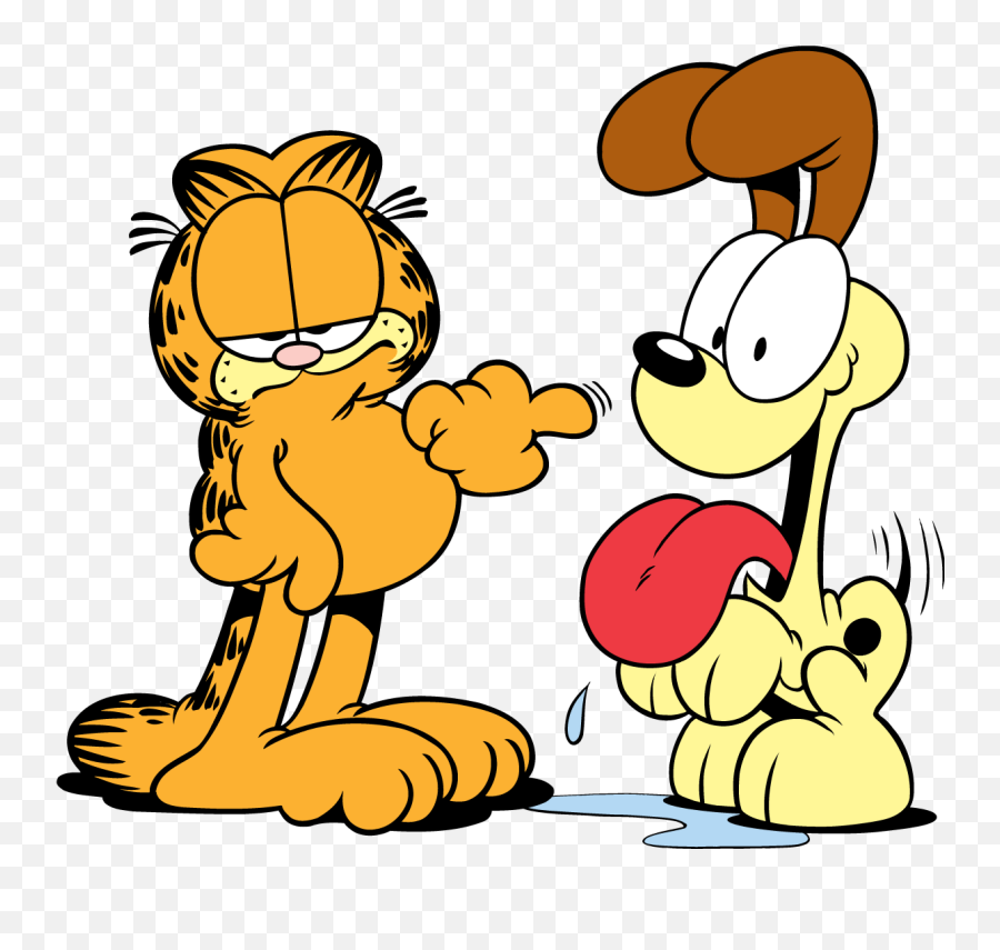 Odie Hugging Garfield - Garfield And Odie Png Emoji,Hug Emoticon Facebook