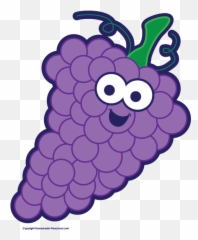 Grapes Free Fruit Clipart - Happy Grapes Clipart Emoji,Grape Emoji