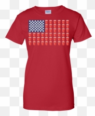 Red Solo Cup American Flag Tee Shirt - Big Mom Emoji