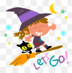 Fun Halloween Emojis - Cartoon,Witch Emojis