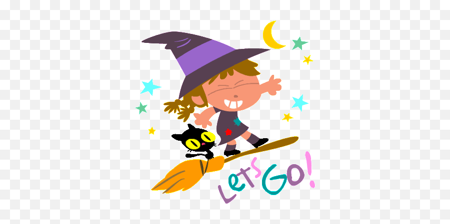 Fun Halloween Emojis - Cartoon,Witch Emojis