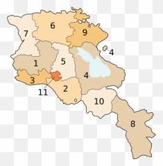 Armenia Map Numbered - Administrative Divisions Of Emoji