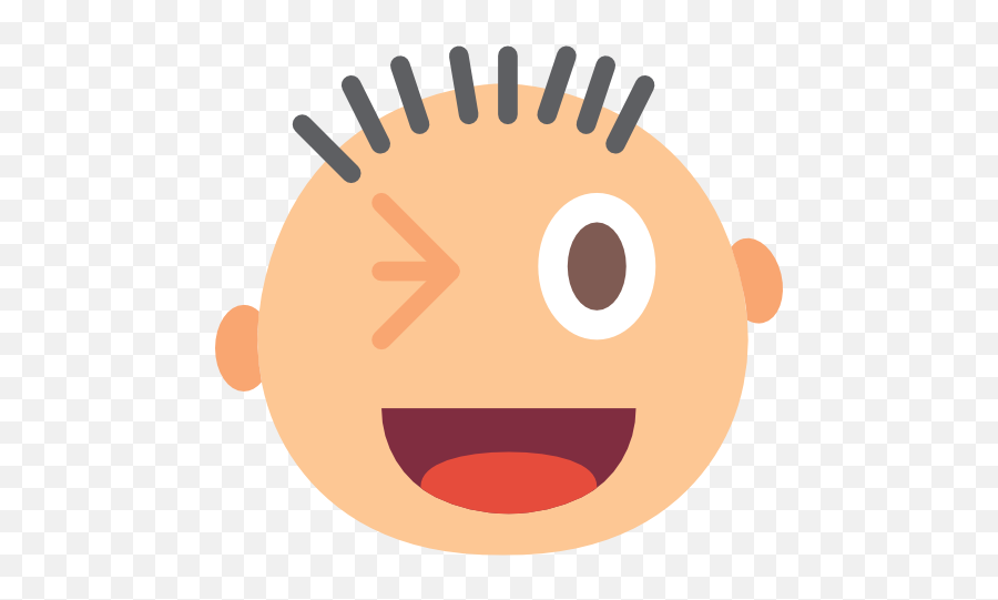 Smiling Smiley Face Wink Emoticon - Mean Icon Emoji,Rock Face Emoji