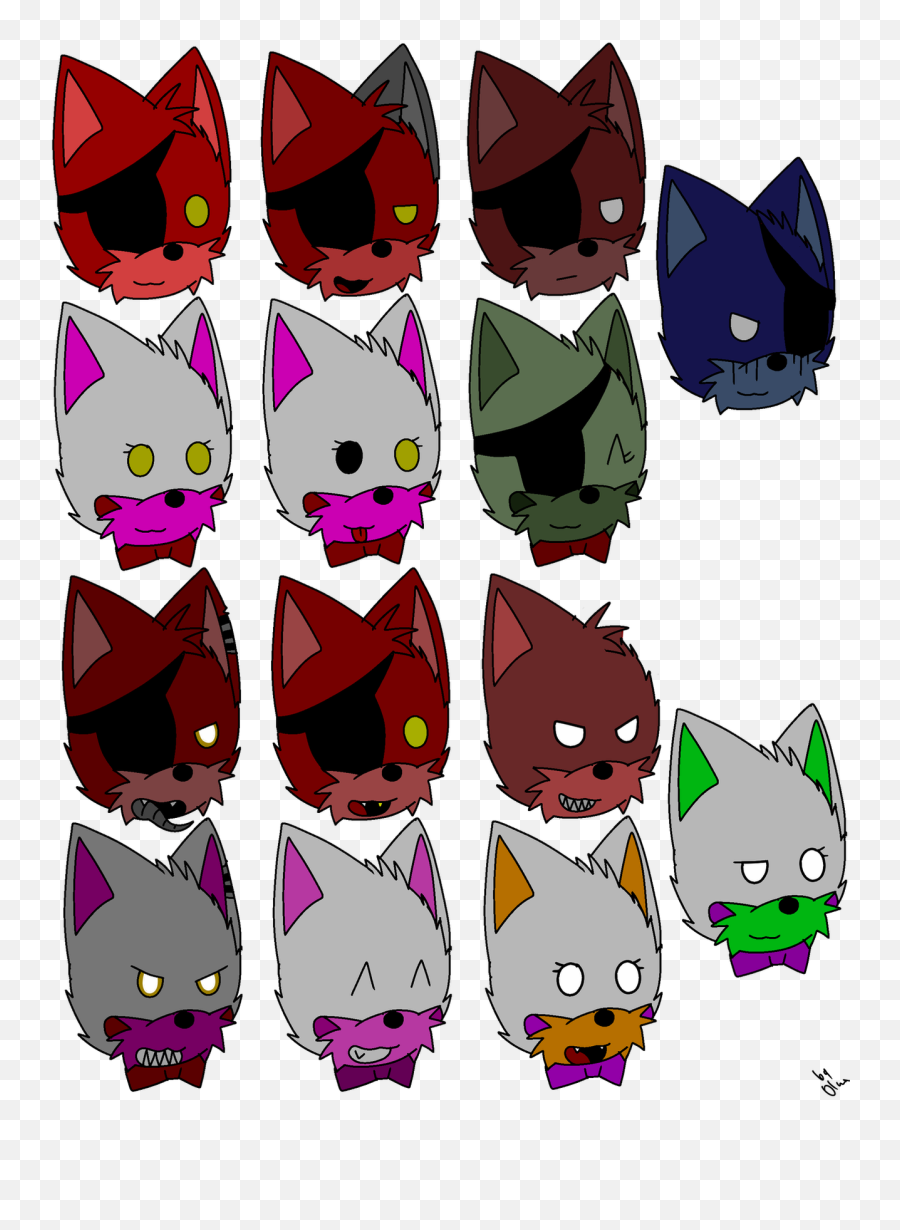 All Foxys Emoticons - Cat Yawns Emoji,Cat Emoticons