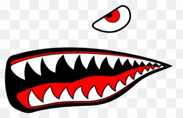 Shark Eye And Teeth Vector Clipart - Png Emoji