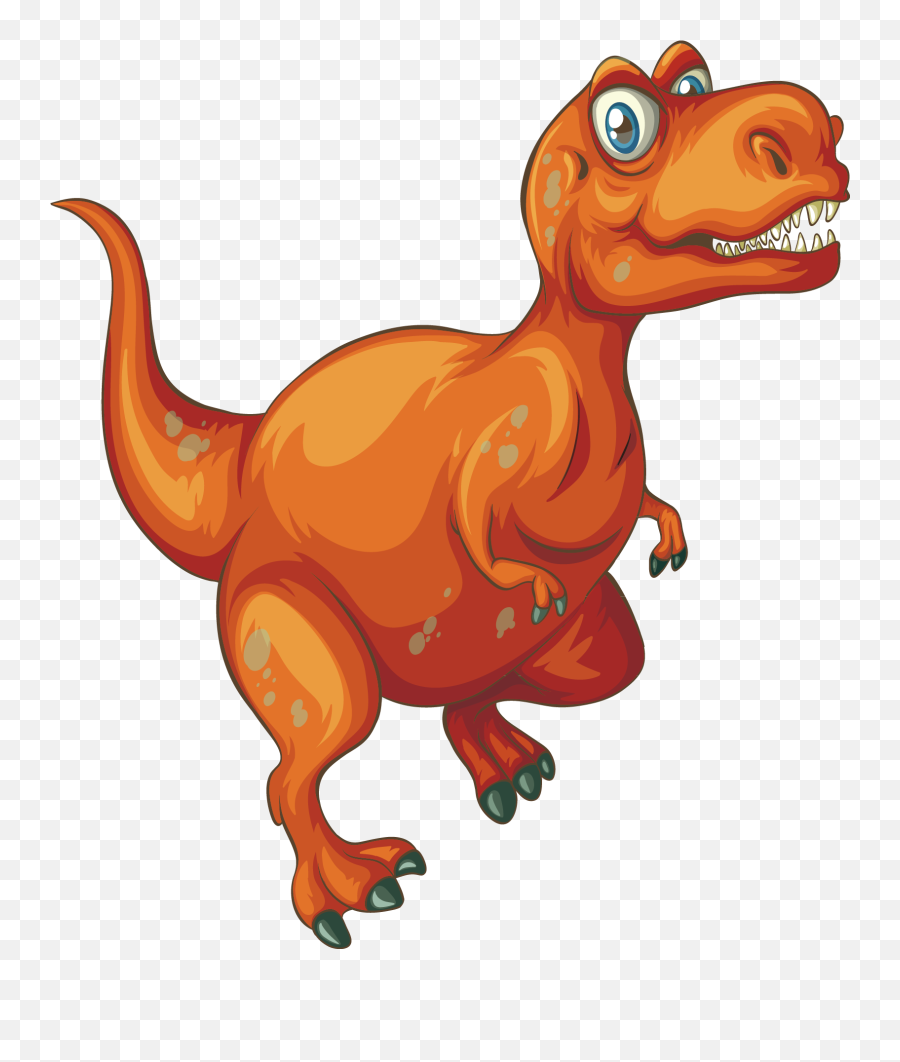 Orange T Rex Clipart - Imagen De Dinosaurio Animado Emoji,T Rex Emoji