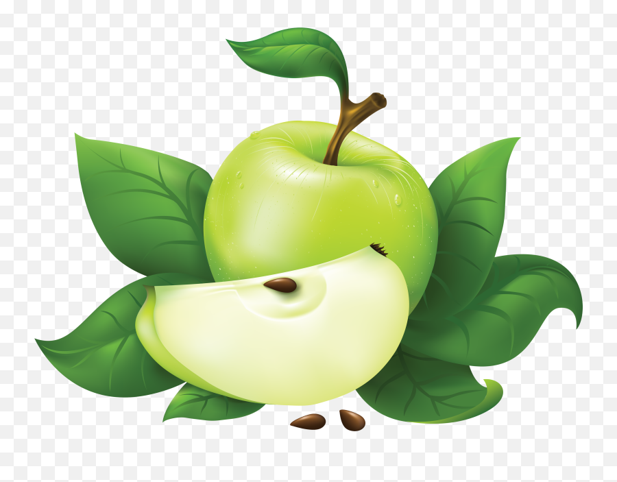 Green Apple Clipart Png - Green Apple Images Free Emoji,Apple Emoji Vector Free Download