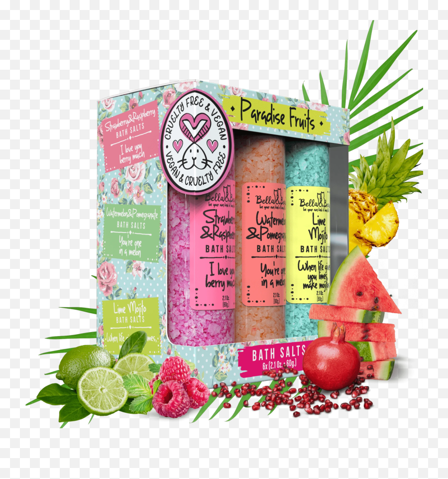 Bella And Bear Paradise Fruits Bath Salts U2013 Bella And Bear - Bath Salts Emoji,Salt Emoticon