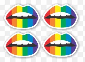 Pride Rainbow Pasties Stickers 4 - Packs Clip Art Emoji,Facebook Rainbow Emoticon