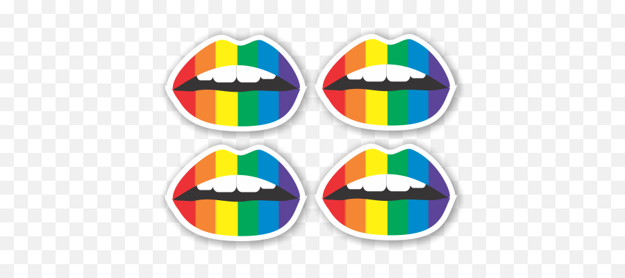 Pride Rainbow Pasties Stickers 4 - Packs Clip Art Emoji,Facebook Rainbow Emoticon