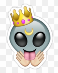 Emoji Crown Alien Moon Queenalien - Give