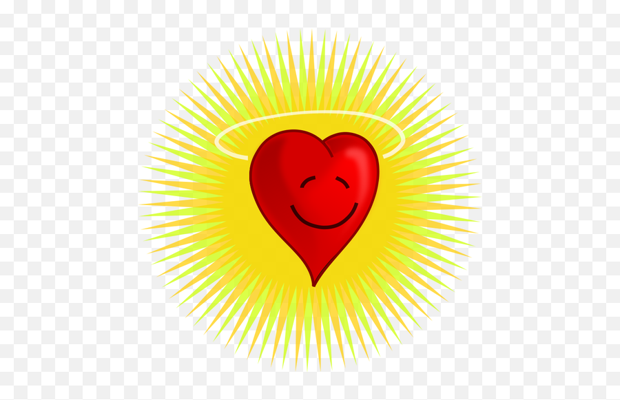 Vector Illustration Of Happy Heart - Pure Of Heart Cartoon Emoji,Santa Emoticons