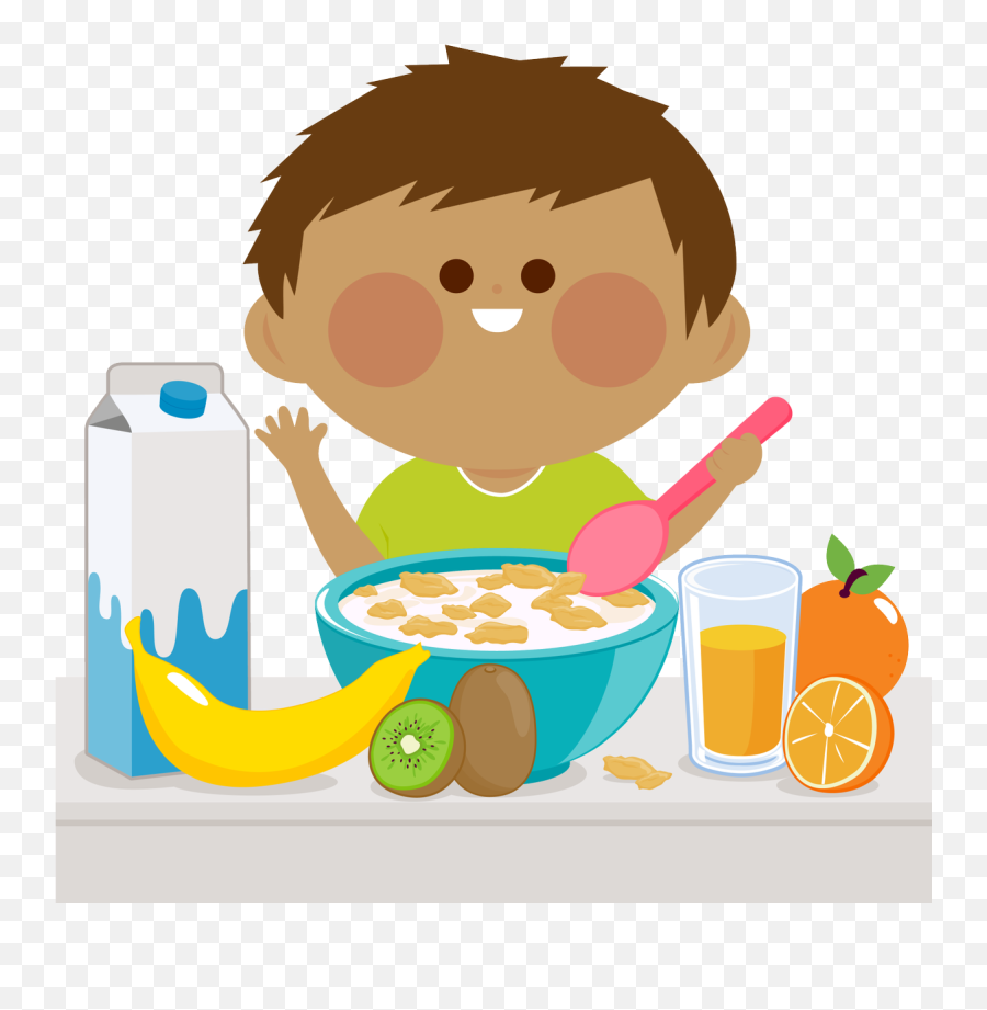Svg Royalty Free Stock Eating Lunch With Friends Clipart - Boy Having Breakfast Png Emoji,Eating Emoji Png