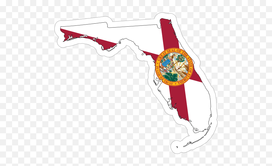 Florida Flag State Sticker - Illustration Emoji,Florida Flag Emoji